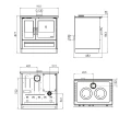 Kuchnia na drewno PLAMEN GLAS 910