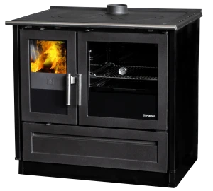 Kuchnia na drewno Plamen GLAS 910 CZARNA 9 kW 1 szt.