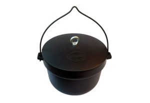 Kociołek żeliwny myśliwski (10L) z pokrywą 