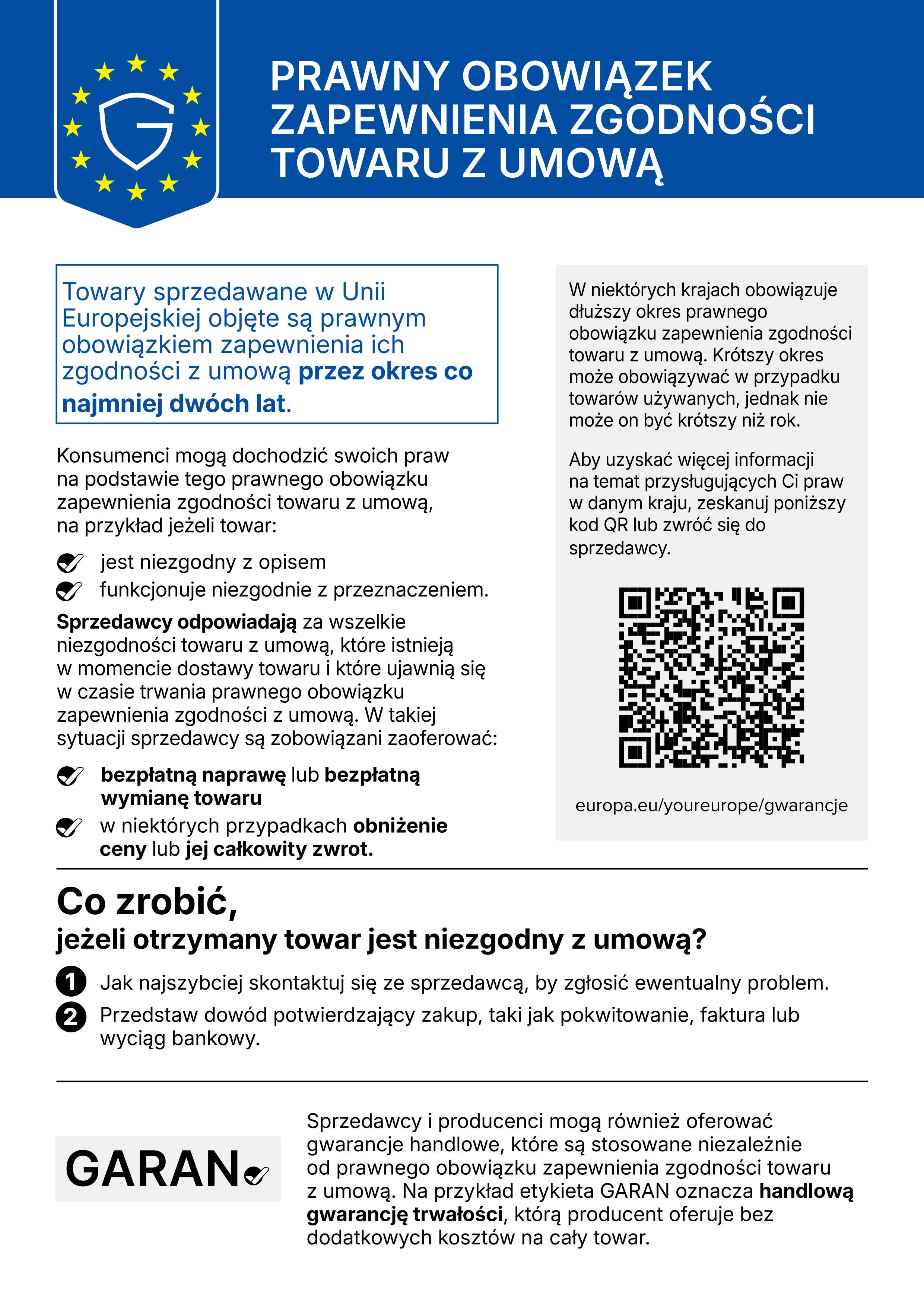 Prawny obowiązek zapewnienia zgodności z umową